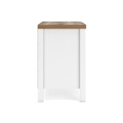 Kerisden White/Brown Nightstand - EB1480-292