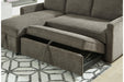 Kerle Charcoal LAF Sleeper Sofa Chaise - Gate FurnitureSleeper Sectional