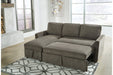 Kerle Charcoal LAF Sleeper Sofa Chaise - Gate FurnitureSleeper Sectional