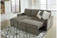 Kerle Charcoal LAF Sleeper Sofa Chaise - Gate FurnitureSleeper Sectional