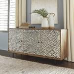 Kerrings Brown/Black/White Accent Cabinet - Lara FurnitureCabinet