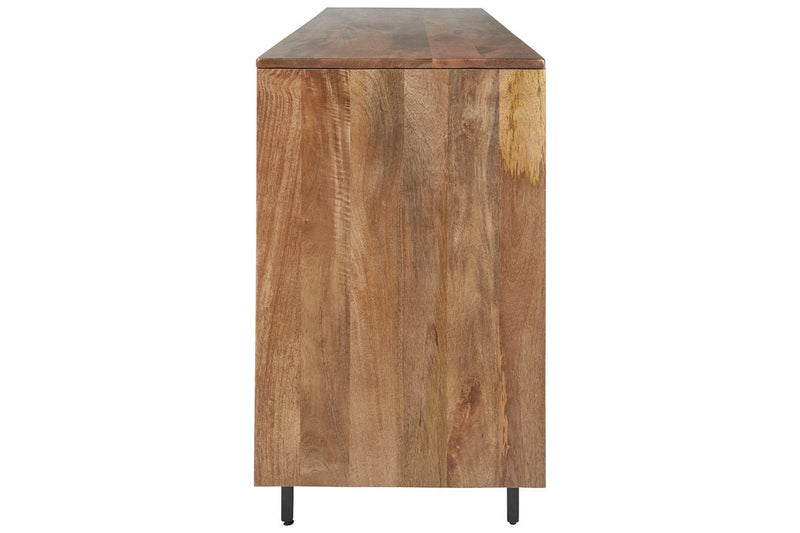Kerrings Brown/Black/White Accent Cabinet - Lara FurnitureCabinet