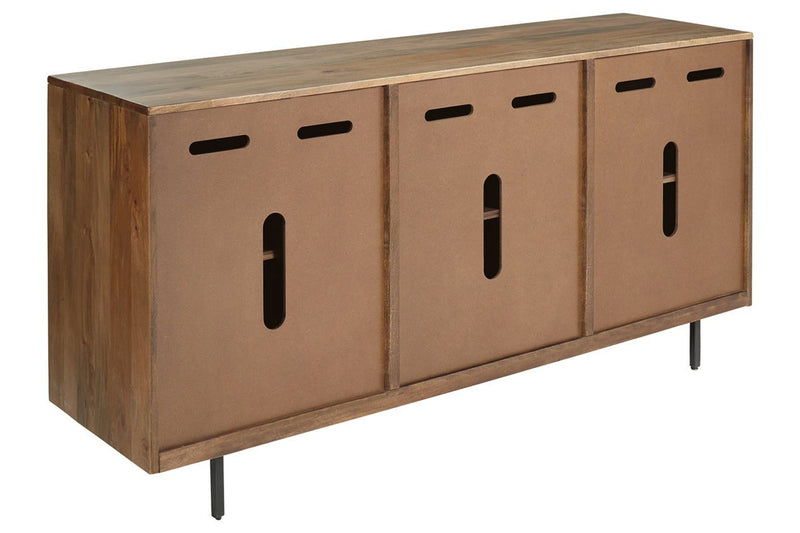 Kerrings Brown/Black/White Accent Cabinet - Lara FurnitureCabinet