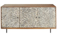Kerrings Brown/Black/White Accent Cabinet - Gate FurnitureCabinet