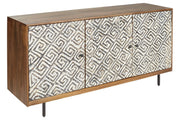 Kerrings Brown/Black/White Accent Cabinet - Lara FurnitureCabinet