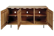 Kerrings Brown/Black/White Accent Cabinet - Lara FurnitureCabinet
