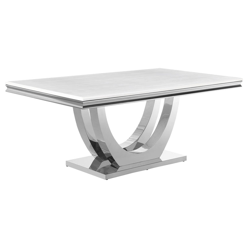 Kerwin 5-piece Rectangular Dining Table Set Grey and Chrome - 111101-S5G