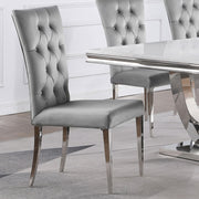 Kerwin Velvet Upholstered Dining Side Chair Grey (Set of 2) - 111103