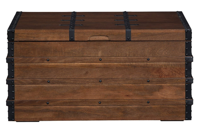 Kettleby Brown Storage Trunk - Lara FurnitureTrunk