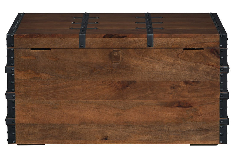 Kettleby Brown Storage Trunk - Lara FurnitureTrunk