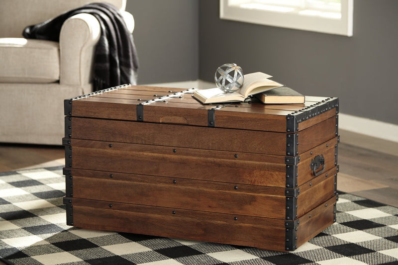 Kettleby Brown Storage Trunk - Lara FurnitureTrunk