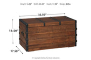 Kettleby Brown Storage Trunk - Lara FurnitureTrunk