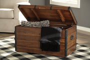 Kettleby Brown Storage Trunk - Lara FurnitureTrunk
