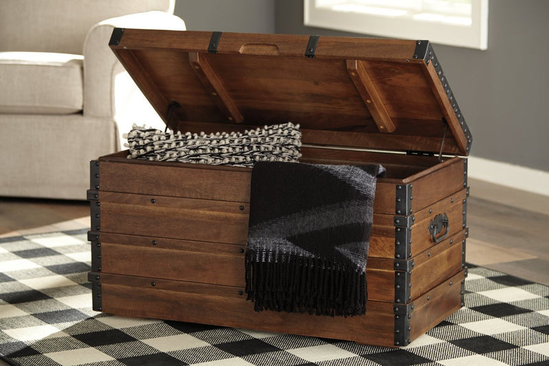 Kettleby Brown Storage Trunk - Lara FurnitureTrunk