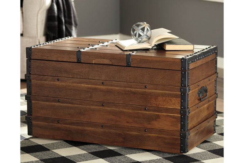 Kettleby Brown Storage Trunk - Lara FurnitureTrunk