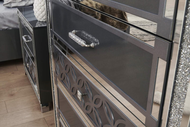 Keystone - Gray Mirror with LED Light - B246-M