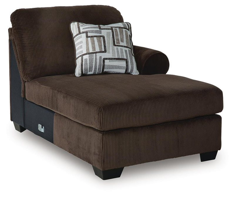 Kimlee Chocolate Right-Arm Facing Corner Chaise - PC3560317