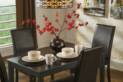 Kimonte Dark Brown 5 - Piece Rectangular Dining Set - Lara FurnitureDining Room Set