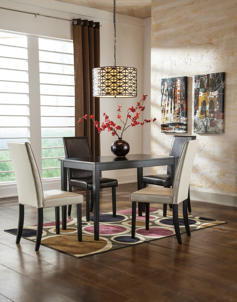 Kimonte Dark Brown Dining Room Set - Lara FurnitureDining Room Set
