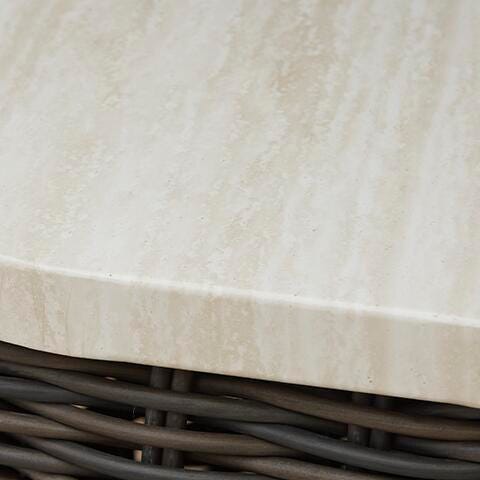 Kimora Beige/Dark Brown Outdoor End Table - P711-702