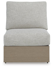 Kimpton Isle Brown/Beige Outdoor Armless Chair with Cushion - P704-846