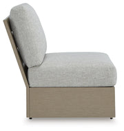 Kimpton Isle Brown/Beige Outdoor Armless Chair with Cushion - P704-846