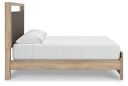 Kinlanni King Upholstered Platform Bed, Dresser and Nightstand in Tan - PKG023900