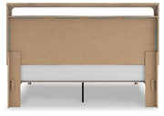 Kinlanni King Upholstered Platform Bed, Dresser and Nightstand in Tan - PKG023900
