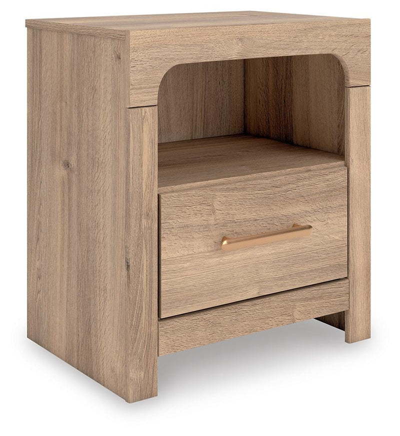 Kinlanni Queen Panel Bed, Dresser, Mirror and Nightstand - PCB1360B17
