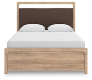 Kinlanni Tan Queen Upholstered Panel Bed - PCB1360B4