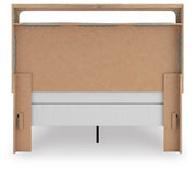 Kinlanni Tan Queen Upholstered Panel Bed - PCB1360B4
