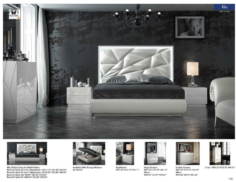 Kiu Bed Queen - Lara FurnitureQueen Bed
