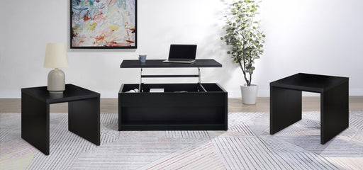 Knapp 3-piece Lift Top Coffee Table Set Black - 706228-S3