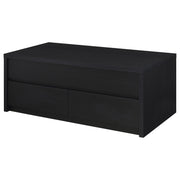 Knapp Lift Top Cocktail Coffee Table with Dual Drawers Black - 706228