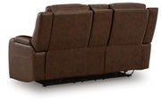 Knightington Brown Power Reclining Loveseat with Audio Seating - PCU1160218A