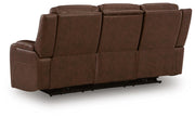 Knightington Brown Power Reclining Sofa with Audio Seating - PCU1160215A