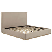 Knox Eastern King Fabric Upholstered Platform Bed Khaki - 315959KE