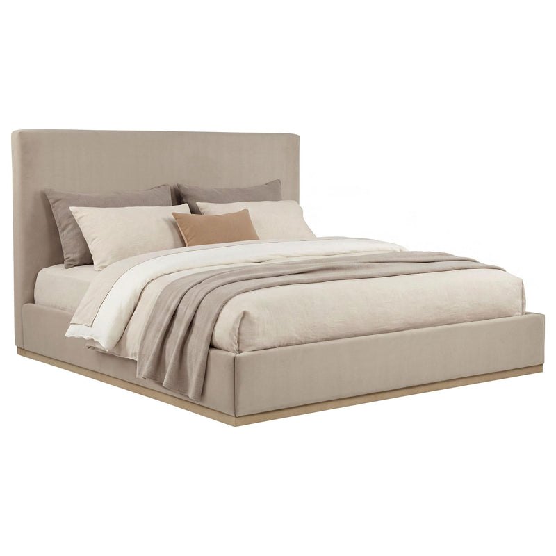Knox Eastern King Fabric Upholstered Platform Bed Khaki - 315959KE