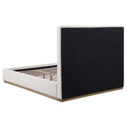 Knox Queen Bouclé Upholstered Platform Bed Cream - 302053Q