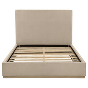 Knox Queen Fabric Upholstered Platform Bed Khaki - 315959Q