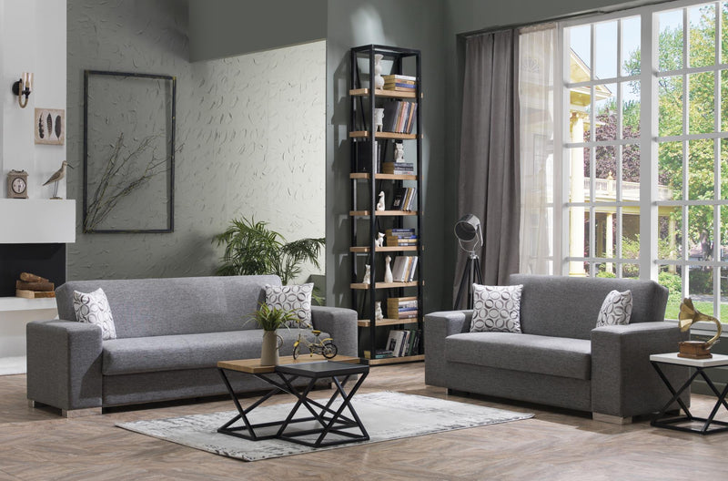 Kobe Love Seat (Diego Gray) 2 Pieces - Lara FurnitureLoveseat