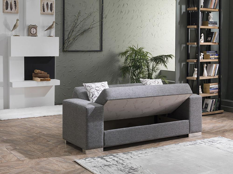 Kobe Love Seat (Diego Gray) 2 Pieces - Lara FurnitureLoveseat
