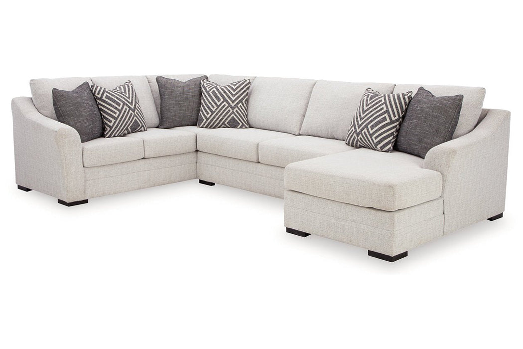 Koralynn Stone 3 - Piece RAF Chaise Sectional - Gate FurnitureSectional