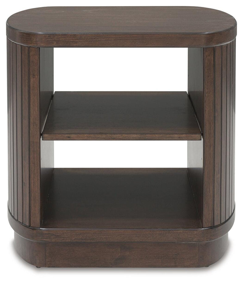 Korestone Coffee Table with 2 End Tables in Dark Brown - PKG020838