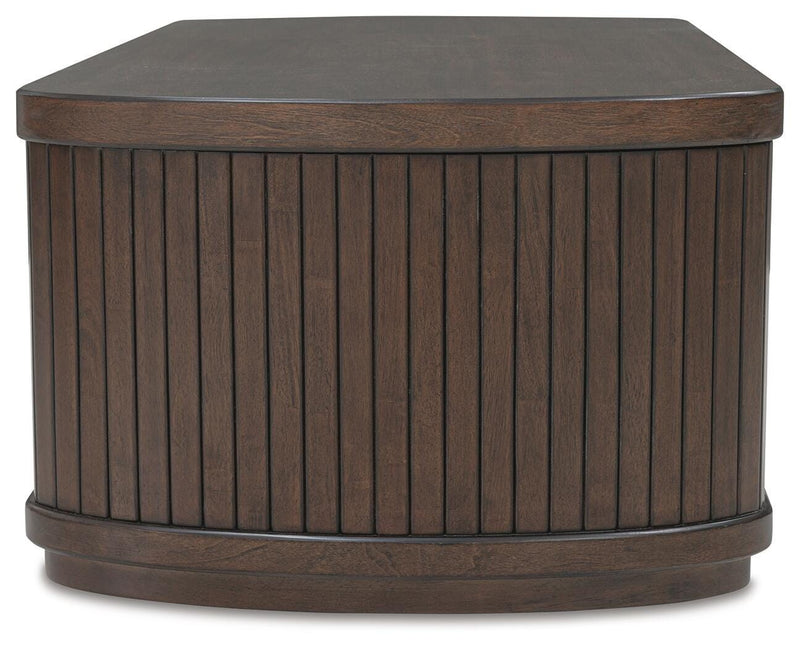 Korestone Coffee Table with 2 End Tables in Dark Brown - PKG020838