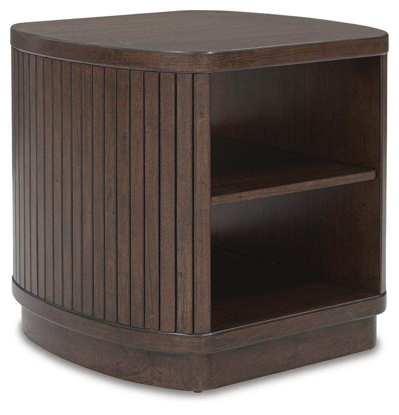 Korestone Coffee Table with 2 End Tables in Dark Brown - PKG020838