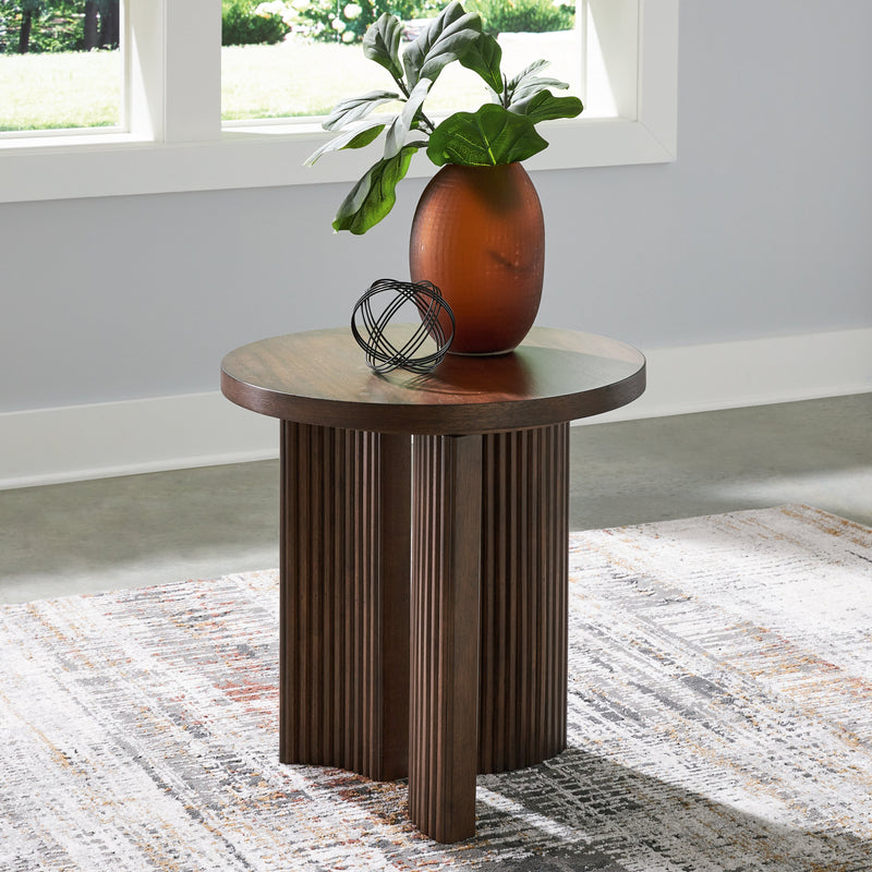 Korestone Dark Brown End Table - T689-6
