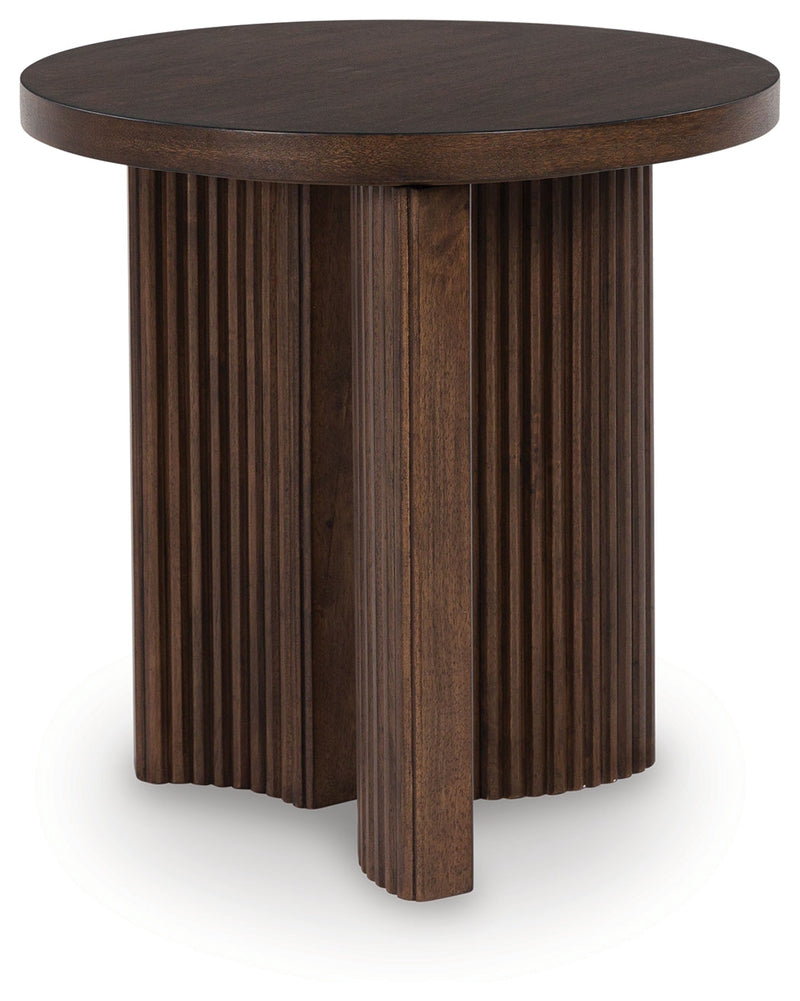 Korestone Dark Brown End Table - T689-6