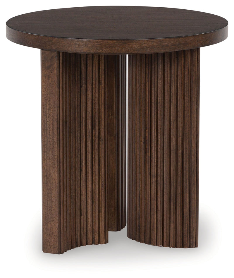 Korestone Dark Brown End Table - T689-6