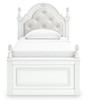 Kozlani Twin Upholstered Panel Bed, Dresser and Mirror - PCB1819B14
